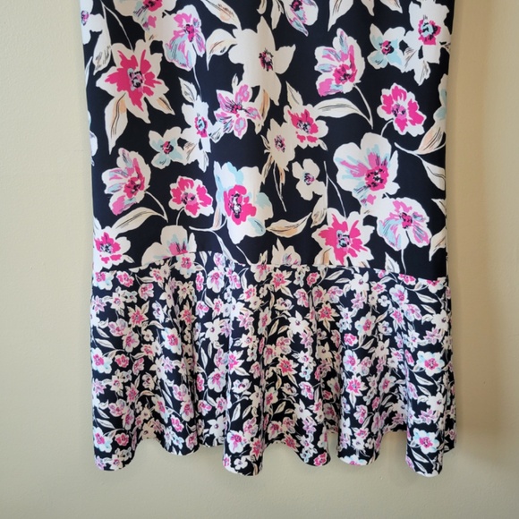 Banana Republic Women's Blue Pink White Floral Sleeveless A-line Mini Dress Sz 6 - Picture 3 of 10
